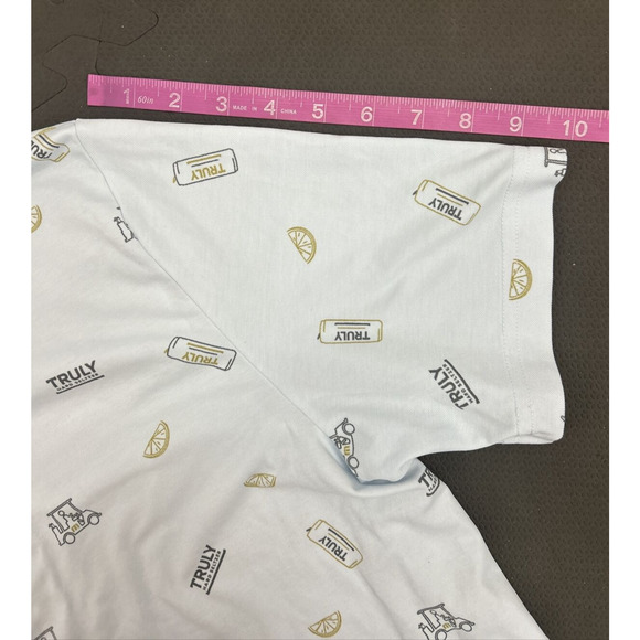 Travis Mathew Polo Shirt Mens Large White Truly Hard Seltzer Golf Performance FS - Picture 10 of 11